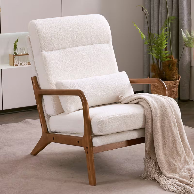 VINGLI High Back Mid Century Modern Accent Chair