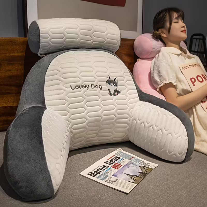 Latex Lumbar Support Pillow, Large Backrest Reading Pillow